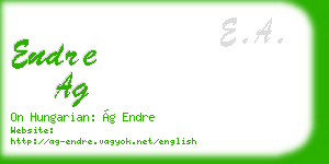 endre ag business card